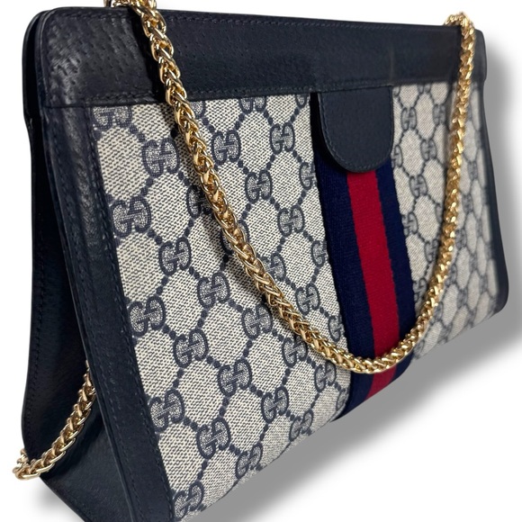 Gucci Handbags - Gucci Ophidia Supreme Navy blue GG Monogram Supreme Clutch/ Crossbody bag